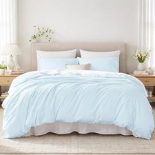 Duvet Cover Full Size, 100 Egyptian Cotton 800 Thread Count Ultra Soft 3-Piece