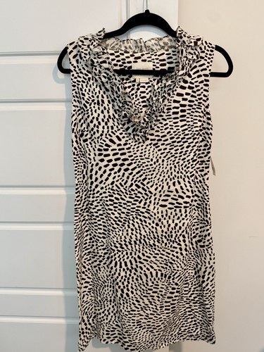 Kate Spade New York Safari Animal Print V-Neck Shift Sleeveless Dress M
