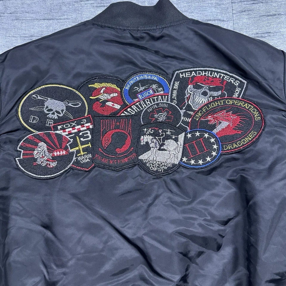 Куртка-бомбер American Stitch мужская размер Small с нашивками - Изображение 4 из 4