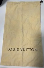 Louis Vuitton Authentic Dust Bag Cover Cotton Drawstring Beige 9”x15”