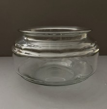 Vintage Anchor Hocking Clear Thick Glass Fishbowl Terrarium Large 9.5" x 5.5"