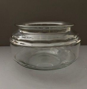 Vintage Anchor Hocking Clear Thick Glass Fishbowl Terrarium Large 9.5" x 5.5"