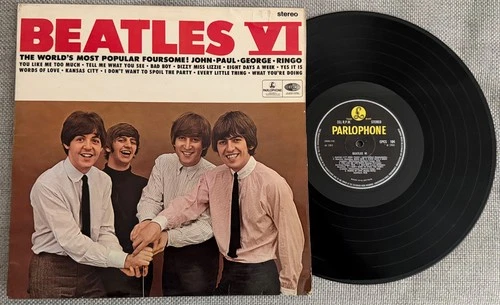 BEATLES VI UK IMPORT LP ON BLACK & YELLOW PARLOPHONE LABEL