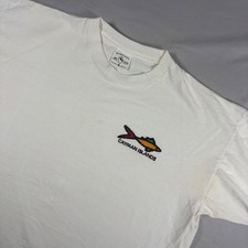 Vintage Bumwraps Cayman Islands T-Shirt Mens XL White Single Stitch Made in USA