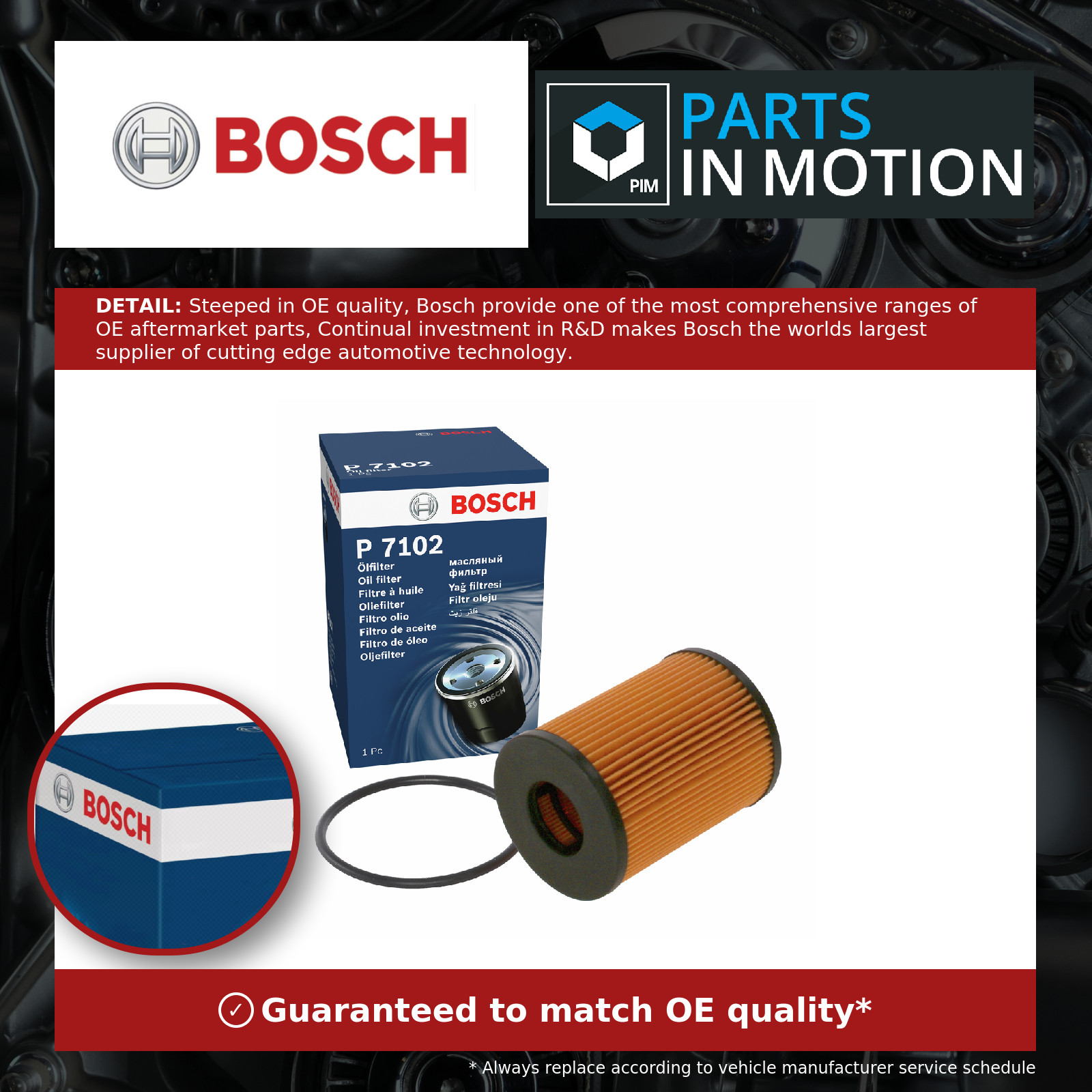 Bosch F026407102 Oil Filter (P7102) - Image 5