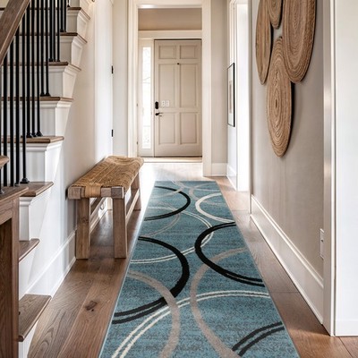 Rugshop Runner Rugs Modern Abstract Circle Rugs Runners Kitchen Rugs 2'7''x12'