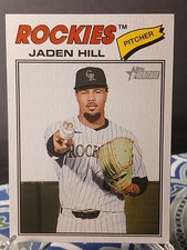 2026 Topps Heritage Baseball Jaden Hill Short Print #26 Colorado Rockies SP