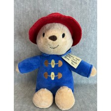 Paddington Bear Plush Toy Red Hat Blue Coat Please Look After This Bear 14"