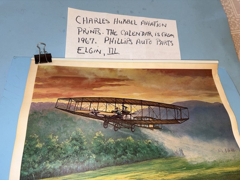 Aviation Prints In a 1967 Elgin Illinois Calendar
