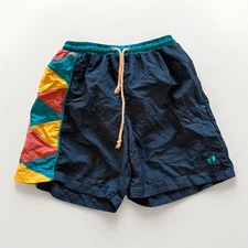 Vintage Hang Ten Swim Trunks Youth M 90s Shorts Summer Beach Nylon Surf