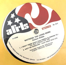 RL 35-3 AFRTS RARE MILITARY PRESSING: WATTSTAX: THE LIVING WORD, LIVE 8/20/72 LA