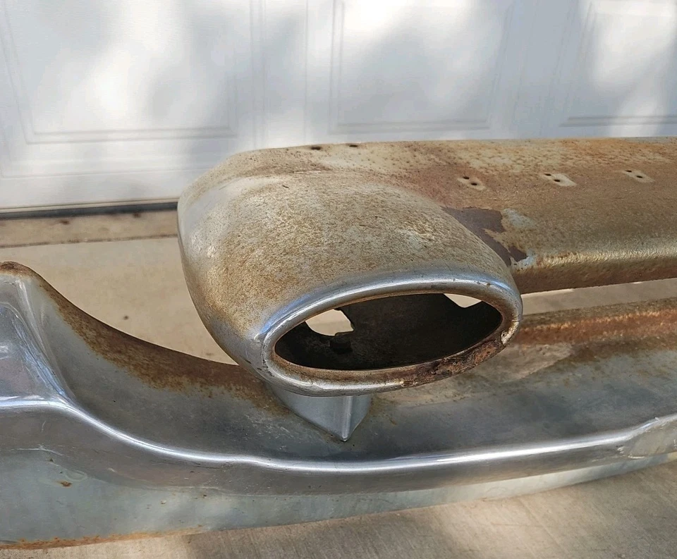 X OLDSMOBILE 88 98. PARAGOLPES DE IMPACTO DELANTERO CROMADO 1955 55 OEM Foto 4 de 4