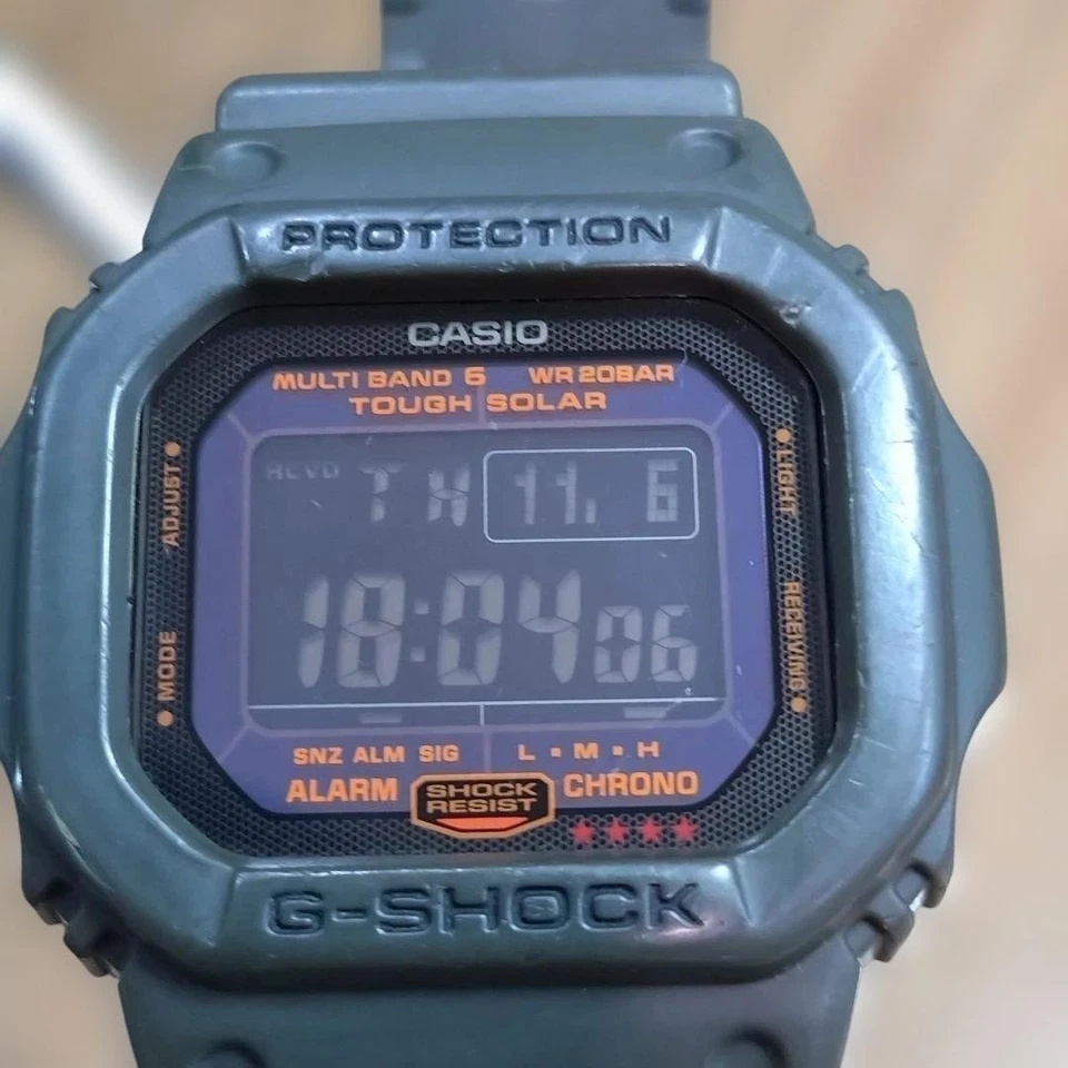 CASIO G SHOCK GW M5610KG Army Green Radio Solar Tough Solar Multi Band 6 - Image 2 of 4