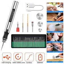 Cordless Electric Engraving Pen Rechargeable Micro Polishing Pen,33 Drill Bits