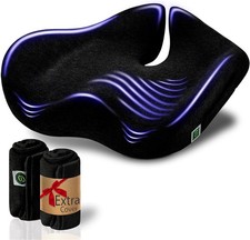 X Large Seat Cushions for Office Chairs, Car  Truck. X Large, Original Black