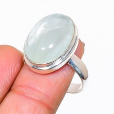 Ring Crystal Quartz Gemstone Handmade 925 Sterling Silver Jewelry Size 9 r526