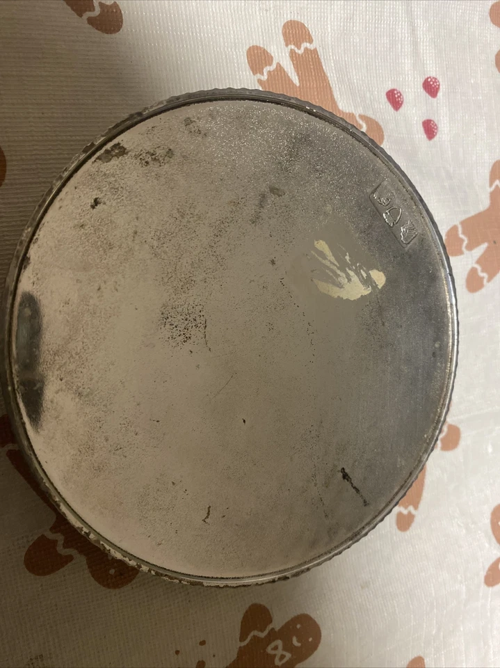 Plato de plata vintage caramelo baratija plato cuenco, borde floral desplazado 5” estampado Foto 4 de 4