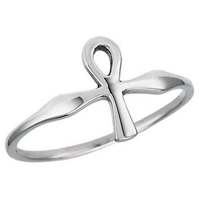 Ägyptischer Ankh Ring 925 Sterling Silber Altägypten Aunk Band Größen 5-10