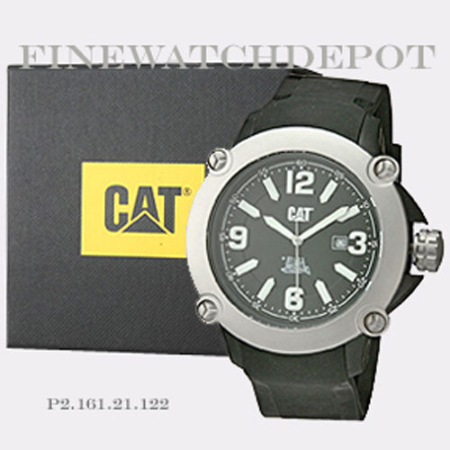 Authentic Caterpillar Men's Black Dial Analog Quartz Watch P2.161.21.