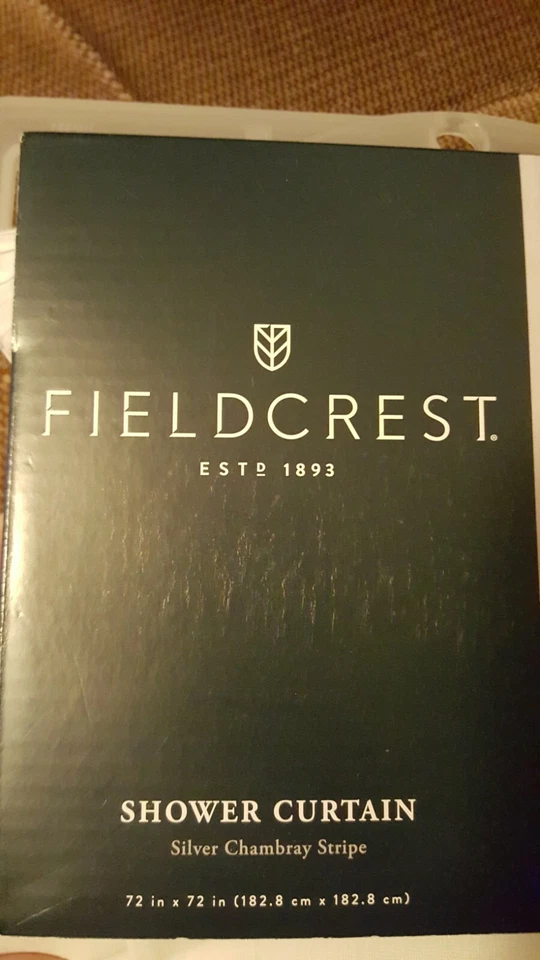 Fieldcrest, Silver Chambray Stripe Shower Curtain 72x72 - Image 3 of 4