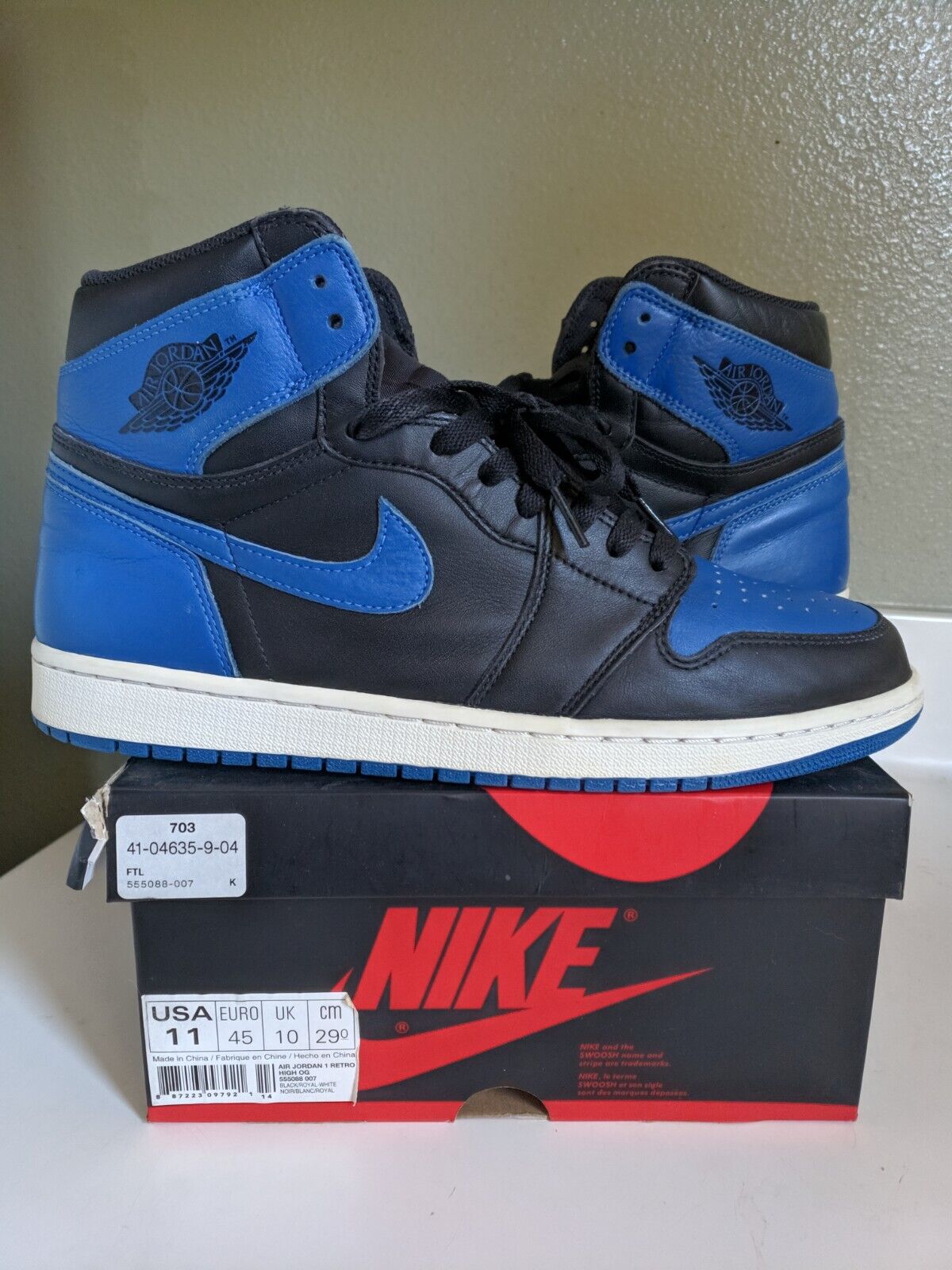 SIZE     nike air jordan 1 retro royal blue 1s  NOT  REIMAGINED  royals