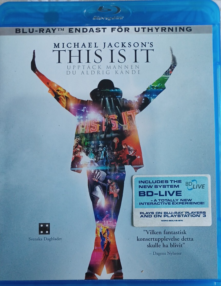 MICHAEL JACKSON'S THIS IS IT BLU-RAY NEW SEALED EU IMPORT WITH ENGLISH LANGUAGE