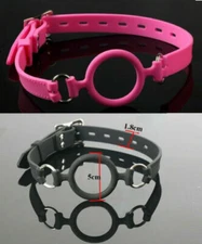 Open Mouth Gag Bondage Deep throat Oral Fixation Silicone O-Ring BDSM Restraints