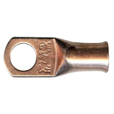 (10) Copper Lug 2 AWG Gauge 3/8" Ring Wire Terminal Battery Cable Connector USA