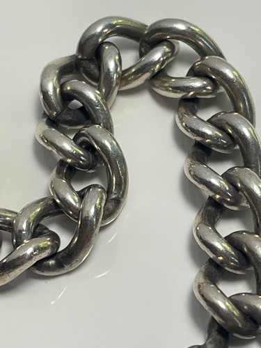 Vintage 'Georg Jensen GLtd' sterling silver 925 bracelet & heart padlock 32.14g - Picture 7 of 18