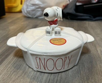 Rae Dunn Peanuts Snoopy Valentine 2024 Covered Casserole Baking
