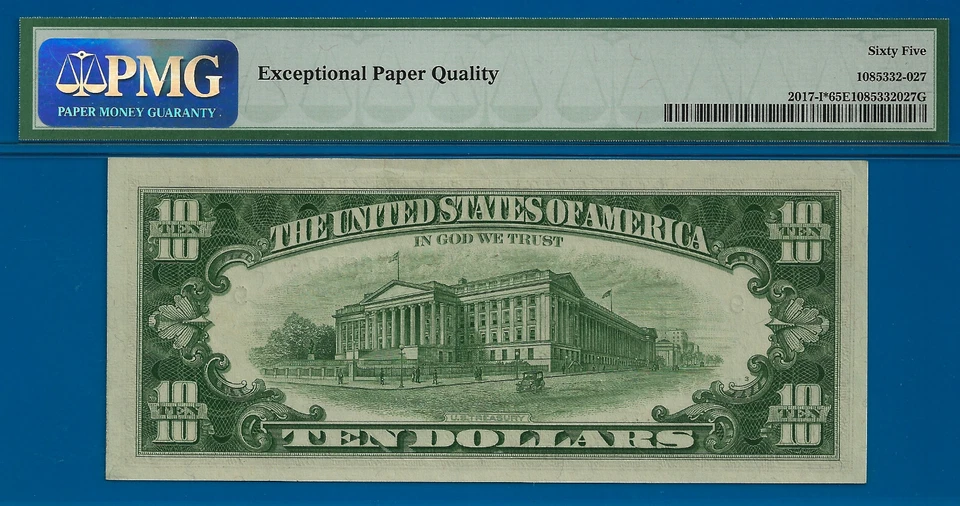 1963A $10 Federal Reserve Note PMG 65EPQ rare 1 of 10 Minneapolis star Fr 2017-I - Image 3 of 3