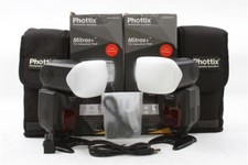 Pair of Phottix Mitros+ TTL Radio Transceiver Flashes in Box for Nikon - Tested