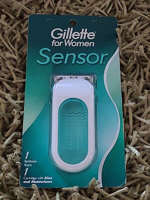Vintage 90's GILLETTE SENSOR for Women Refillable Aloe Shaving Razor Cartridge