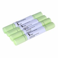 100x 5 Litre Compostable Caddy Bags -EN13432 5L Caddy Liners