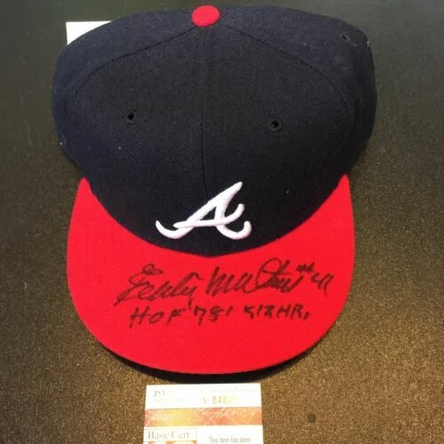 Eddie Mathews MLB Original Autographed Hats
