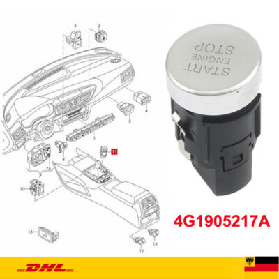 Schalter Start-Up Von Fahrzeug für Audi A6 A7 2012-18 RS7 Sportback 4G1905217A
