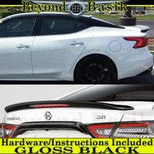 For 2016 2017-2023 Nissan Maxima "Sport" Factory Style Spoiler W/LED GLOSS BLACK