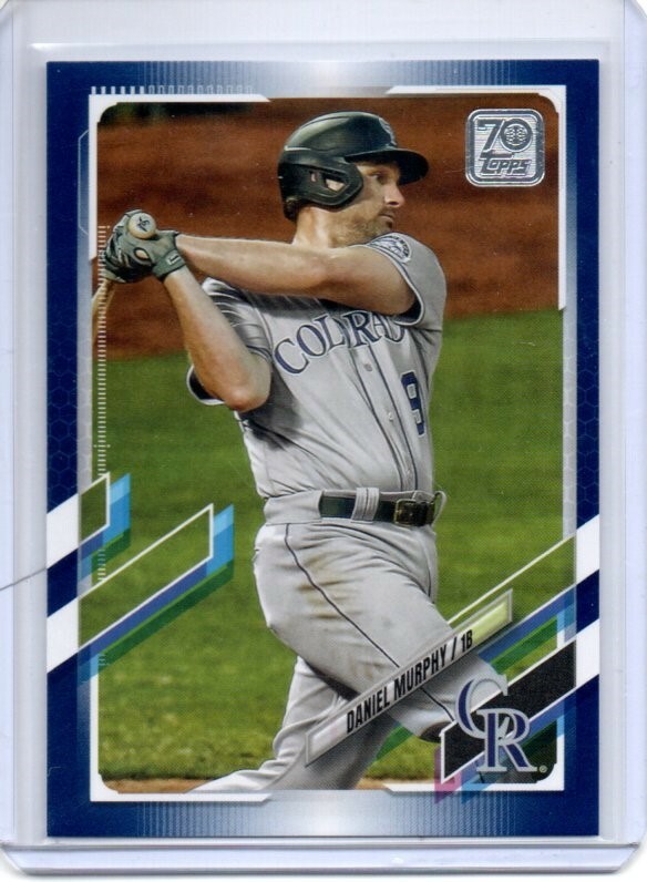 2021 Topps Daniel Murphy Walmart Royal Blue Parallel #129 Royals