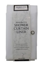 Premium 6 Guage PEVA Shower Curtain Liner - PVC Free Magnetized Frosted Clear
