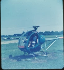 4x Stereo realist slides - AERIAL Aero Helicopter N8806F - 1950s Kodachrome