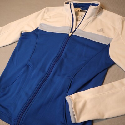 Adidas Running Marathon 10 Jacket Womens Medium Climalite Zip Up Thumb Holes