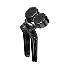 10" Handlebar Risers Clamp with Gauge Housing Bracket for Harley FXLR FXLRS FXDL