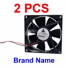 (Lot of 2) Delta Very Quiet 92mm x 25mm DC 12V 2-PIN Cooling Fan