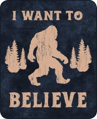 Sasquatch New Big Foot Believe 50x60 Soft Plush Fleece Throw Gift Blanket Forest