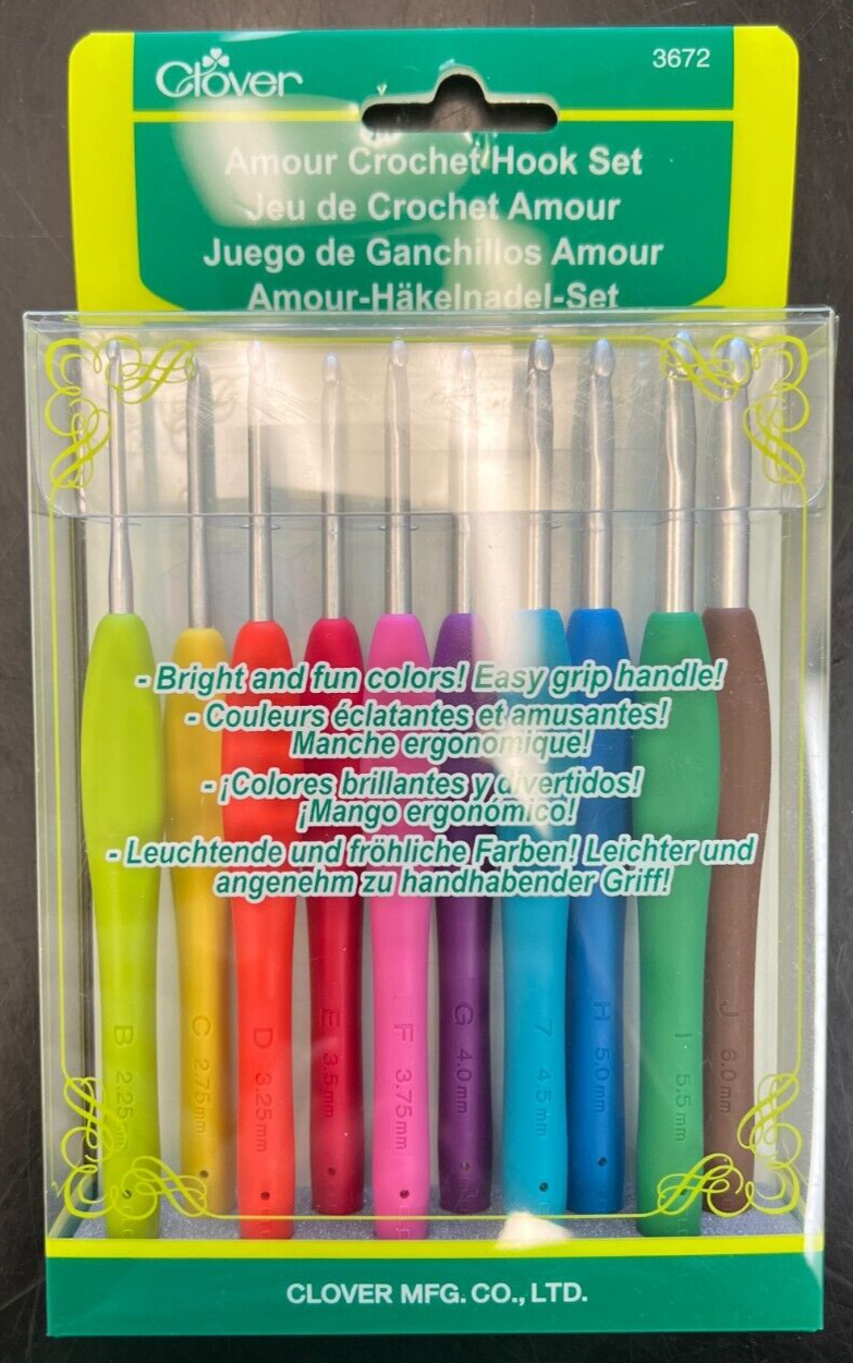 Clover Amour Crochet Hook Set 3672 - 10pc