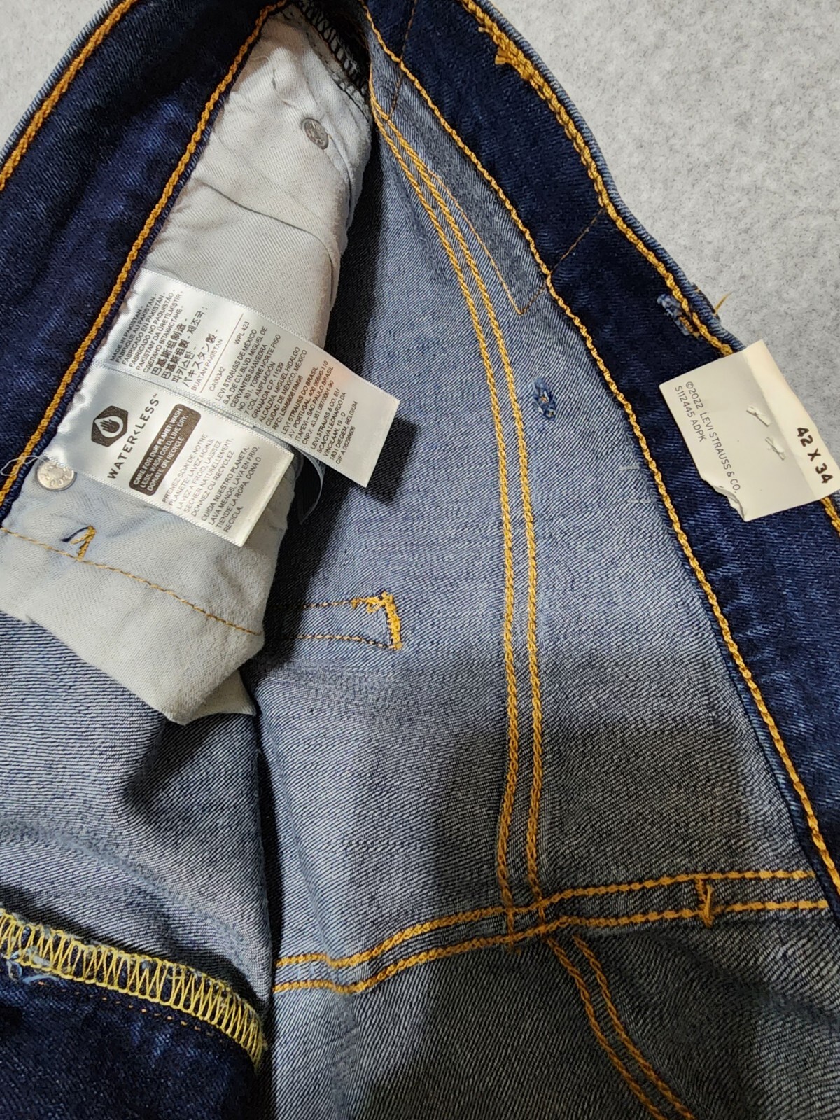 Levi's Men's 502 Jeans 42x34 Panda Big & Tall Regular Taper Stretch New ...