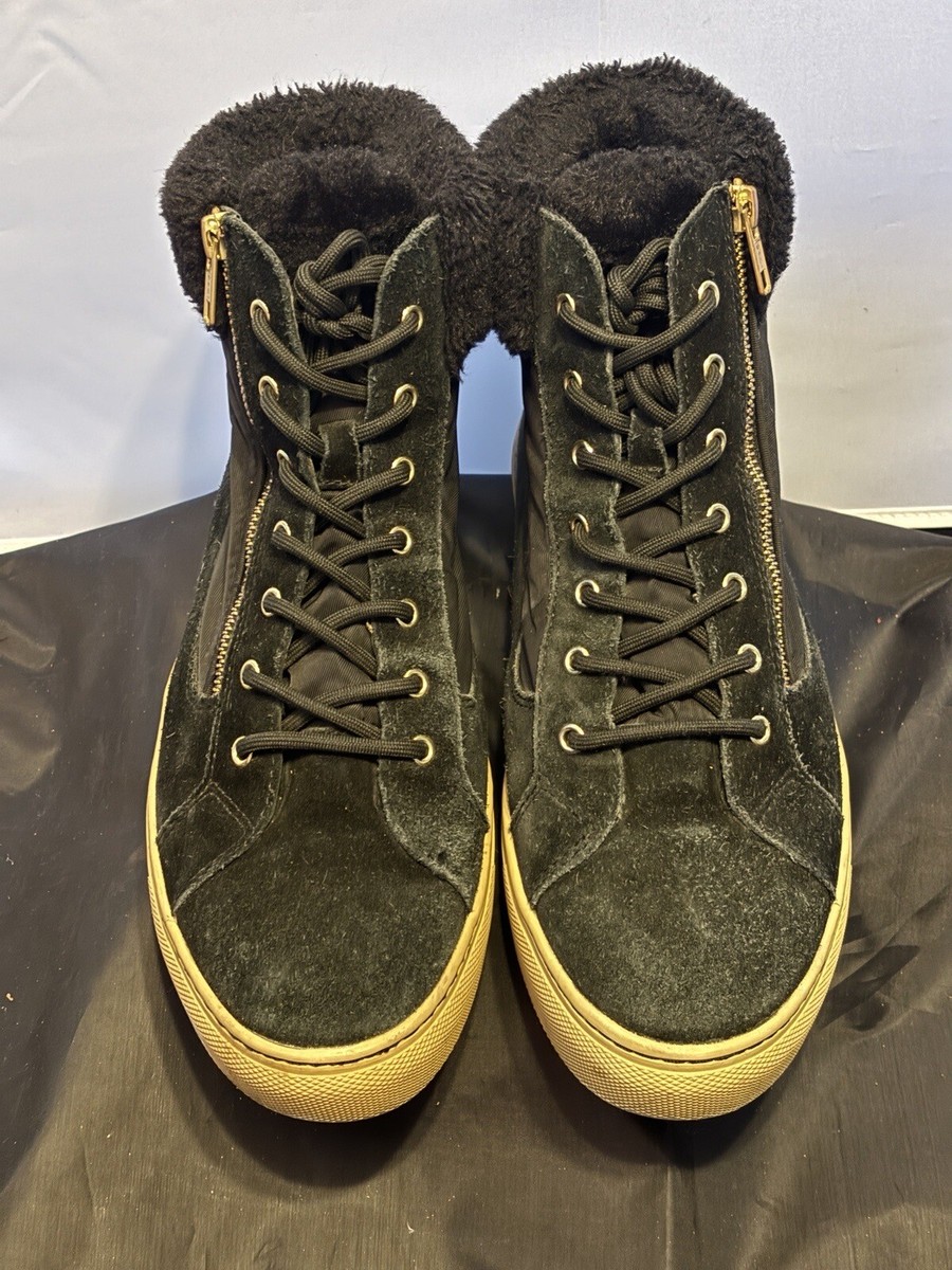 Cougar Dublin Women Size 10 Black Snow Boot Waterproof Chic Faux Fur Suede  Shoes