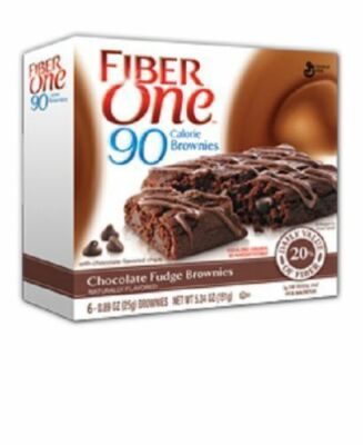 Fiber One 90 Kalorien Chocolate Fudge Brownie Riegel 5,34 Unzen (2er Pack)