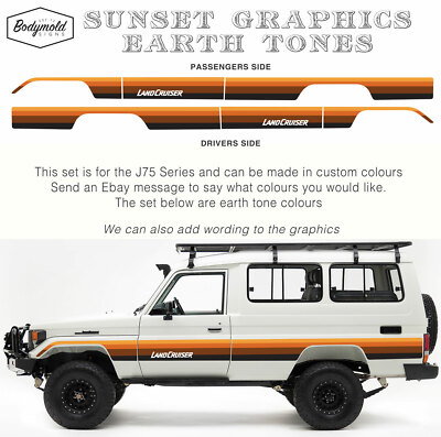 TOYOTA LANDCRUISER TROOPY 75 Series EARTH TONES Sunset Graphics