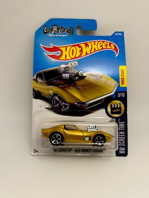 Hot Wheels 2015 HW Screen Time  68 Corvette Stingray Gold 3/10 Gas Monkey 99/365